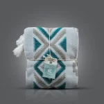 شال مبل پانچ مدل پرتو زرکدار رنگ آبی دریایی