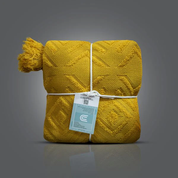 شال مبل پانچ تک رنگ خردلی