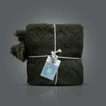 شال مبل پرتو تک رنگ زیتونی تیره