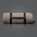 سرویس 5 تکیه روتختی، روبالشتی و کوسن پادینا رنگ نسکافه ای ملانژ