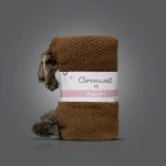 شال مبل مانا رنگ نسکافه ای - مشکی دارچینی