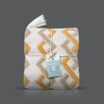 شال مبل پانچ مدل زنجیری رنگ بژ طلایی - خاکی