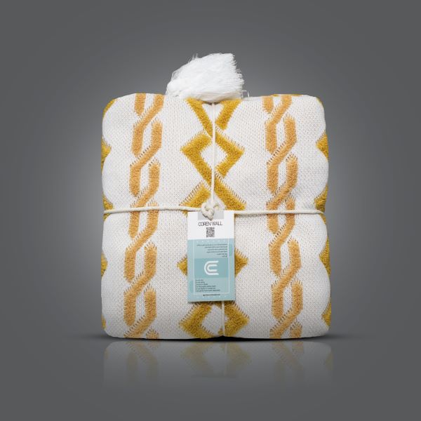 شال مبل تمام پانچ زنجیری زنگ خردلی