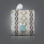 شال مبل تمام پانچ زنجیری رنگ شیری نسکافهای